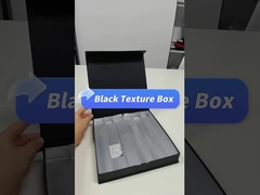 Luxury Paperboard Chocolate Paper Box Black Magnetic Gift Box With Paper Dividers