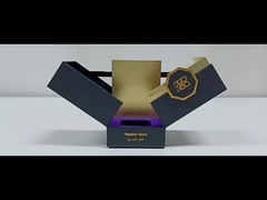 Two Door Open Magnet Perfume Paper Box Black EVA Foam Insert Texture Paper Box