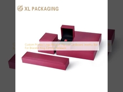 Custom Printed Logo Magnet Flip Lid Cardboard Jewelry Box For Bracelet Ring Earring Necklace