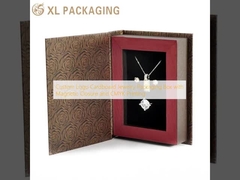 Custom Logo Cardboard Jewelry Packaging Box with Magnetic Closure and CMYK Printing