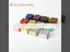 Paperboard Jewelry Packaging Box Custom Black Box for Gift Watches Rings Earrings