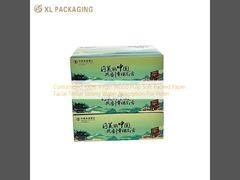 Customized 100% Virgin Wood Pulp Soft Packed Paper Facial Tissue Strong Water Absorption For Hotel