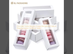 Chocolate Candy Macaron Drawer Box with Gift Type of Shipping Express Certificate Sedex