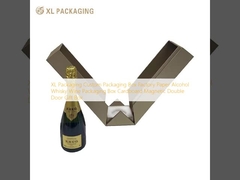 XL Packaging Custom Packaging Box Factory Paper Alcohol Whisky Wine Packaging Box Cardboard Magnetic Double Door Gift Box