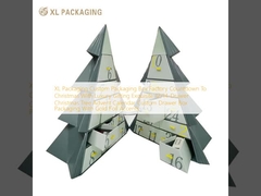 XL Packaging Custom Packaging Box Factory Countdown To Christmas With Luxury Gifting Exquisite 12/14-Drawer Christmas Tree Advent Calendar Custom Drawer Box Packaging With Gold Foil Accents