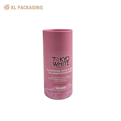 Buy Pink Full Color Cute Round Edge Paper Tube For Loose Leaf Tea Small Capacity Tea Paper Tube Packaging Cylinder Box online manufacture