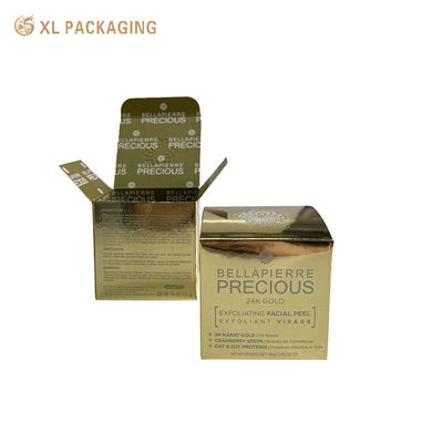 Buy Luxury Gold Embossed Folding Cardboard Box with Double-Sided Printing for Eco-Friendly Cosmetic Packaging online manufacture