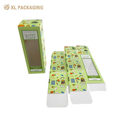 Buy 350gsm Foldable Card Box with Glue-Free Tuck Top Structure and Clear PVC Window for Eco-Friendly Packaging online manufacture