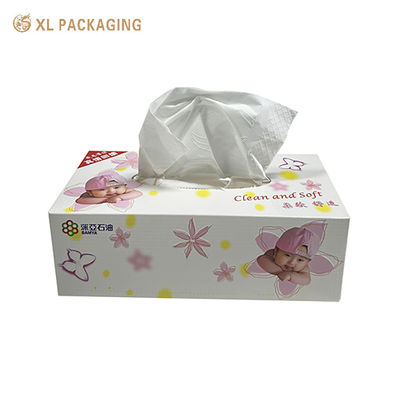 Buy Large 190x190mm Custom Printed Logo Eco-Friendly Rigid Facial Tissue Box online manufacture