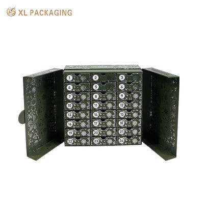 Buy Silver Foil 24 Drawer Advent Calendar Gift Box for Coffee & Chocolate online manufacture