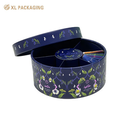 Buy Food-Safe Round Cylinder Box with Custom Printing and Divided Inner Tray for Tea and Coffee online manufacture