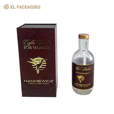 Buy Custom Magnetic Wine Gift Box with EVA Insert & Gold Foil online manufacture