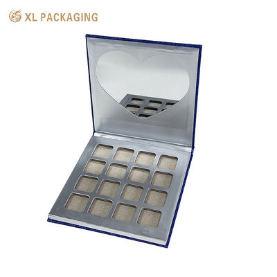 Buy Custom Empty Glitter Paper Made Eyeshadow Palette With Mirror online manufacture