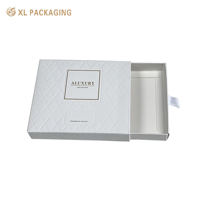 Buy XL Packaging Kraft Paper Folding Perfume Box White Drawer Fragrance Paper Box Packaging With Handle online manufacture