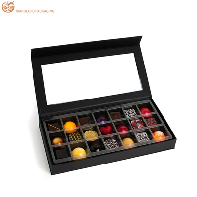 Buy XL Packaging Custom Luxury Boxes Book Shaped Decorative Chocolate Paper Box Magnetic Paperboard Packaging Box With PVC online manufacture