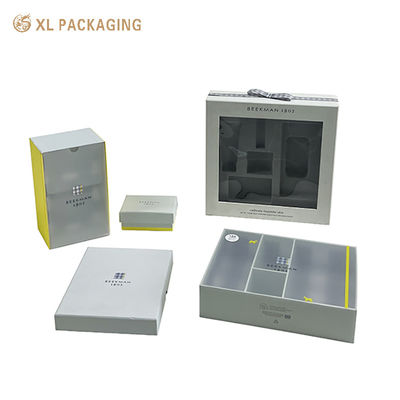 Buy XL Packaging Custom Printed Cosmetic Boxes Custom Cosmetic Boxes Inner Material Blister Tray Cosmetic SkinCare Top And Bottom Packing Clear PVC Window online manufacture