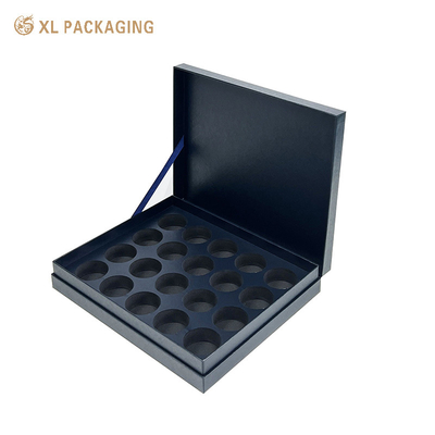 Buy XL Packaging Custom Packaging Box Factory Empty Blue Paper Packaging Boxes Ribbon Linked Lid Hinged Paper Box For Food Can online manufacture