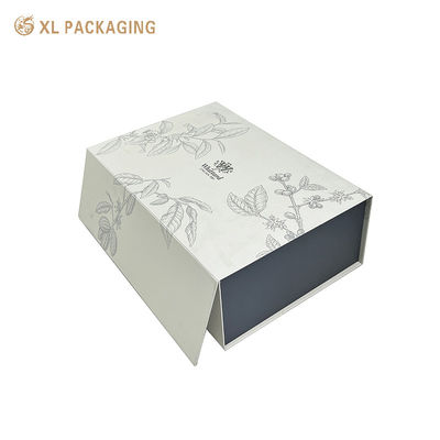 Buy Matte Flat-Pack Foldable Tea Box Easy Assembly Gift Box for Coffee Tea with Silver Foil Logo online manufacture