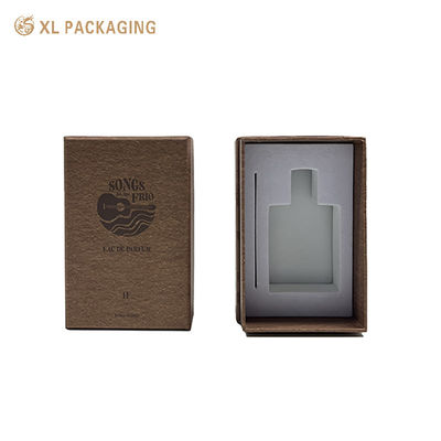 Buy Vintage Brown 3-Piece Rigid Perfume Gift Box with Velvet Flocked EVA Insert and Matte Finish online manufacture