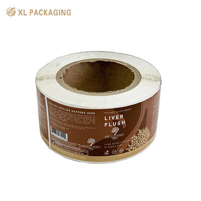 Buy Waterproof Gold Stamping Custom Logo Paper Vinyl Stickers XL Packaging Adhesive Labels for Bottle Goods Packing online manufacture
