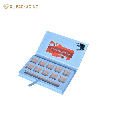 Buy Luxury Embossing Logo Soft Touch Lamination Fashion Face Eye Shadow Palette Paper Packaging Box With Mirror online manufacture