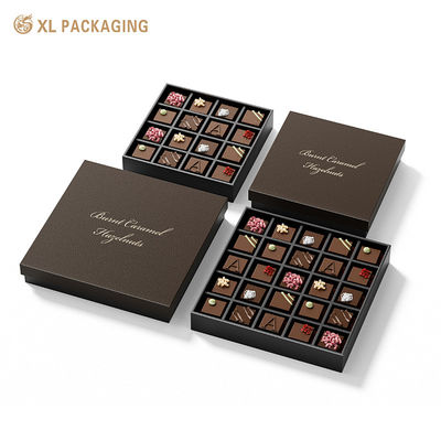 Buy Soft Touch Leather Feel Hard Paperboard Gift Box for Customizable Chocolate Packaging online manufacture