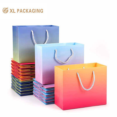 Buy Luxury Colorful Printing Gift Shopping Paper Bag With Logo For Clothing Jewelry Wine online manufacture