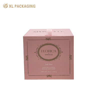 Buy Wholesale Custom Embossed Flip Candle Box with Bronze Foil Logo and White EVA Insert for Fragrance Candles online manufacture