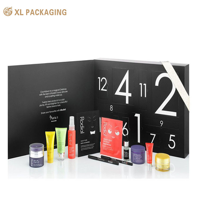 Buy XL Packaging Custom Gift Box Packaging Customized Logo Partone Color CMYK Design 12 Drawer Calendar Box for Tea Bag Skin Care Cosmetic online manufacture