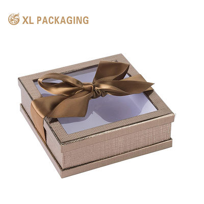 Buy Small Jewelry Gift Box with Clear PET Window and Ribbon Bow - Custom Logo Packaging online manufacture