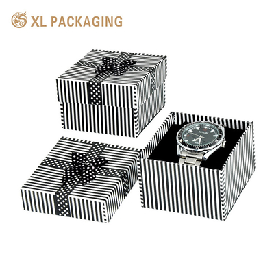 Buy Cardboard Black Paper Single Watch Packaging Box with Soft Pillow Wholesale online manufacture