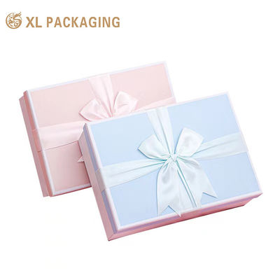 Buy Macaron Matte Specialty Paper Chocolate Packaging Box with Hand-Tied 3D Satin Bow and Lid-and-Base Rigid Structure online manufacture