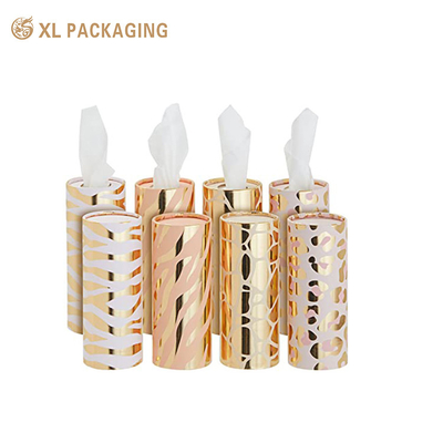 Buy 2 Ply 50 Sheets Cylinder Round Virgin Paper Box Car Facial Tissue with Strong Water Absorption and Soft Texture online manufacture