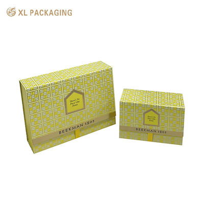 Buy Double Door Matte Cosmetic Gift Box with Metal Ribbon Buckle Empty Skincare Packaging Box online manufacture