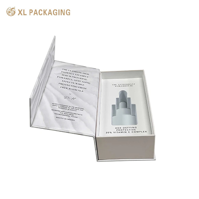 Buy ﻿XL Packaging Custom Printed Cosmetic Boxes Embossed Black Foil Logo Kraft Paper Packaging Box for Eco-Friendly Skincare Products online manufacture