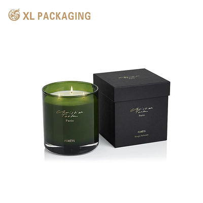 Buy Custom Two Piece Top Base Candle Gift Box with 2mm Rigid Paperboard and Gold Foil Stamping for Fragrance Candle Jar online manufacture