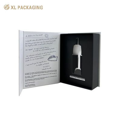 Buy Luxury Soft Touch Magnetic Cosmetic Packaging Box, Rigid Skincare Gift Box with 350gsm Black Card Insert online manufacture