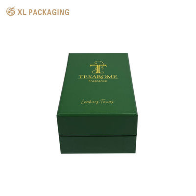 Buy Luxury Perfume Rigid Box with Custom Logo Hot Stamping Recyclable Art Paper and Shockproof Flocked Liner online manufacture