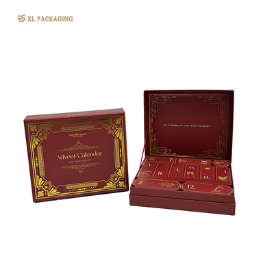 Buy XL Packaging Custom Luxury Boxes Magnet Box Rigid Cardboard 12 Day Countdown Empty Advent Calendar Box For Dessert Chocolate Snail Polish online manufacture