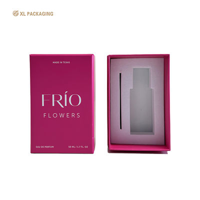 Buy Wholesale Custom 3 Pieces Rigid Perfume Box, 2mm Grey Board 157g C2S Art Paper Red White Printing Matte Film White Velvet EVA Insert online manufacture