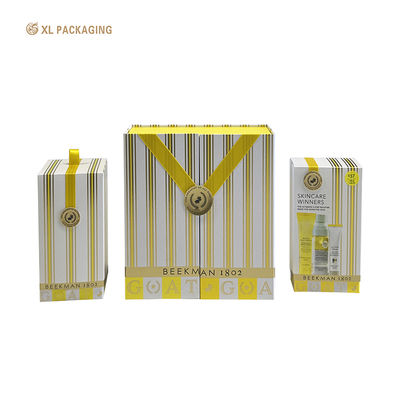 Buy Custom Half-Round Cosmetic Paper Box with Full Color Offset Printing and Gold Foil Stamping for Skincare Packaging online manufacture