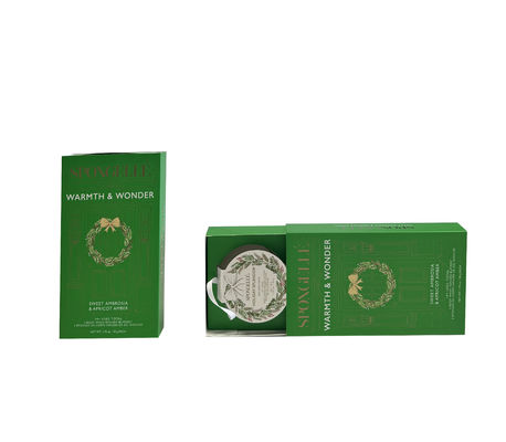 Buy Holiday Sliding Drawer Gift Box with Gold Foil Finish Sweet Body Wash Balls and Eco-Friendly Packaging online manufacture