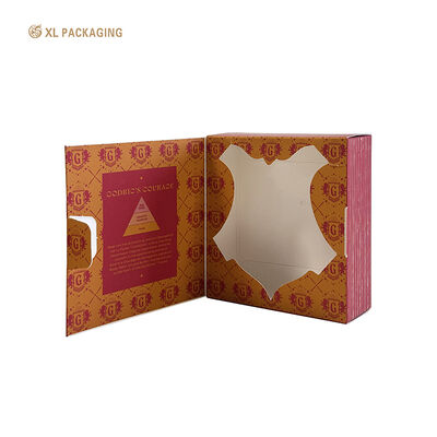 Buy 350gsm Card Paper Folding Soap Box with Gold Foil Logo and Die-Cut Window for Flat Shipping online manufacture