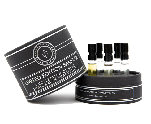Buy Podium Style 5ml Bottles Perfume Discovery Set Rolled Edge Paper Tube Box With Foam Tray online manufacture