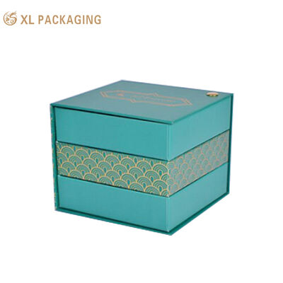 Buy Custom Magnet Chocolate Box Paper Tray Gold Foil Logo UV Spot online manufacture