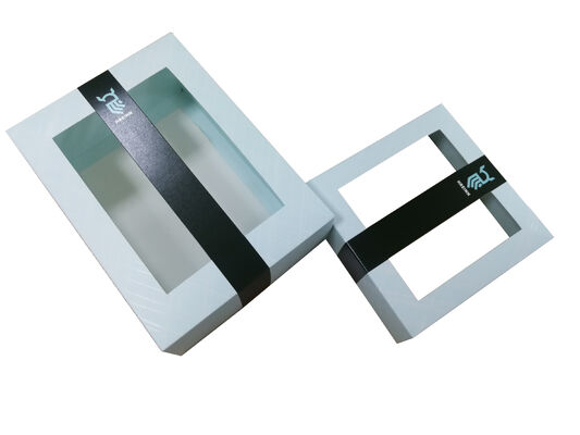 Buy Economical Foldable Card Box Ribbon Tag Machine Made Flat Packed for Clothing Skin Care Set online manufacture