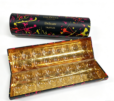 Buy Shell Shape Chocolate Box Gold Inside Food Safe Tray Fancy Foil Logo Printing online manufacture