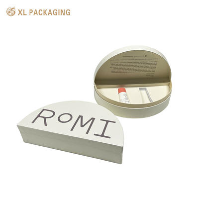 ﻿ Luxury Custom Cosmetic Box Embossing LOGO Half Circle Special Box Cosmetic Paper For Perfume Skin Care With EVA