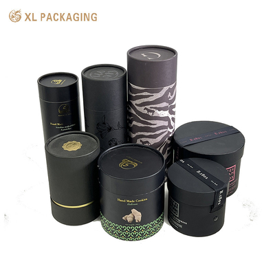 XL Packaging Custom Packaging Factory Custom Printed Pulp Paper Tube Round Kraft Packaging Box For Tea Coffee Candy Chocolate