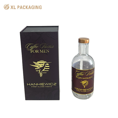 XL Packaging Custom Packaging Box Factory Custom Blue Paper Cardboard Rigid Boxes Book Shape Whisky Alcohol Drink Wine Packaging Gift Box With Magnet Closure